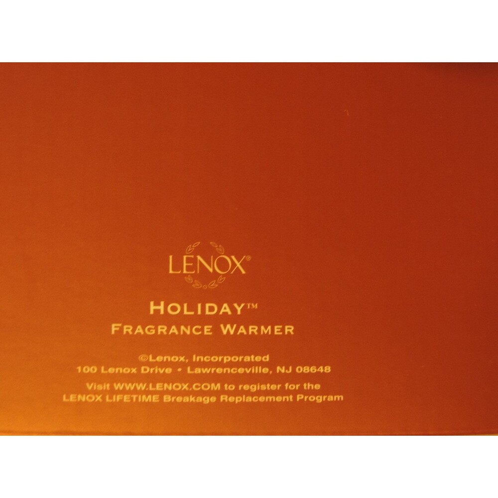 LENOX Holiday Holly Fragrance Warmer & Yankee Candle French Vanilla Tart New - Picture 4 of 4
